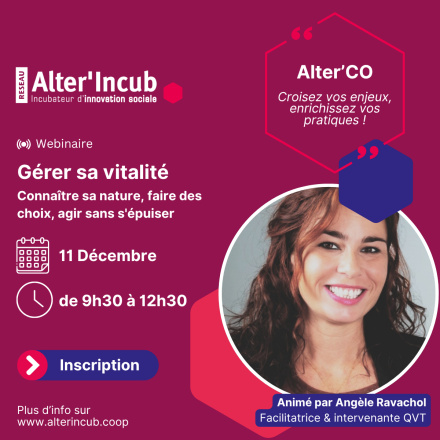 Gérer sa vitalité - Alter'Co